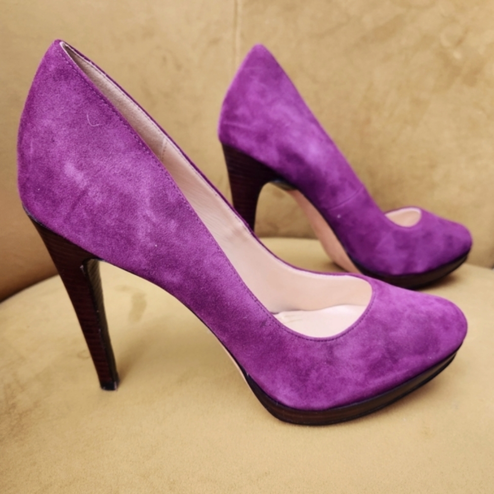 Cole Haan Purple Suede Stillettos sz9B